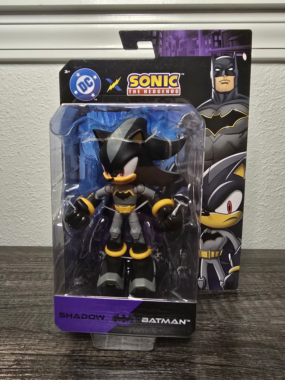 DC Comics Sonic Shadow as Batman Action Figure - Black, Gray, Yellow